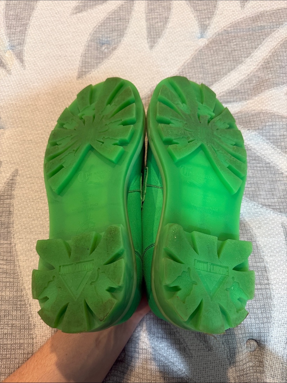 John Fluevog Unisex Vibrant Green Tassel Loafers Men’s 8 - Woman’s 10 - Picture 4 of 6